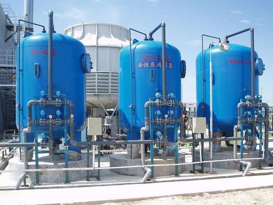 Blue Commercial Water Treatment Equipment Groundwater Iron Manganese Fluorine Removal Filter