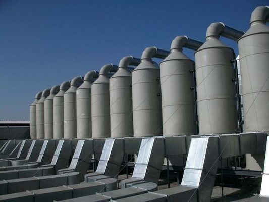Exhaust Industrial Air Scrubber , Air Pollution Scrubber Fluorine Containing